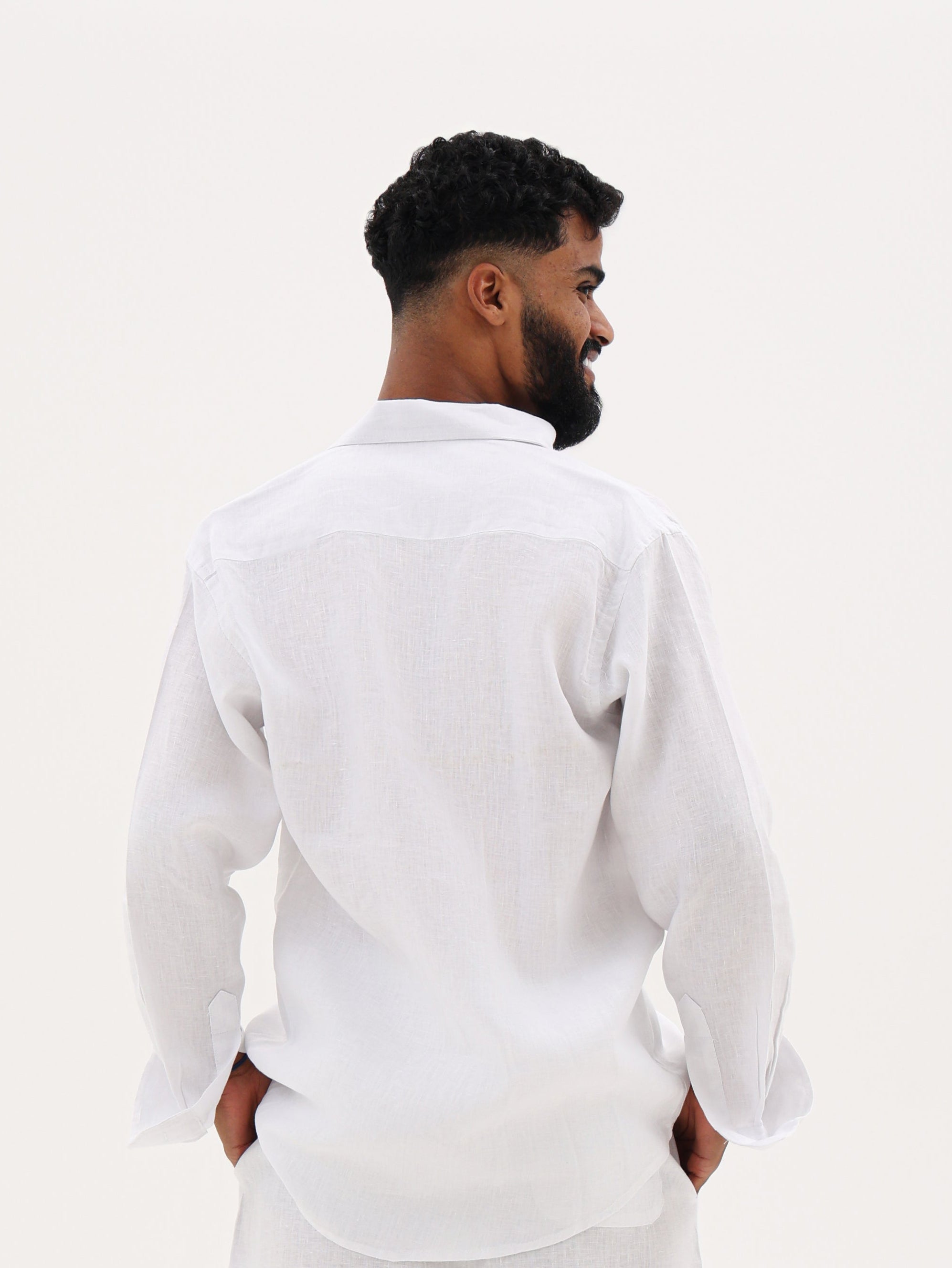 Pure Linen Shirt (White)