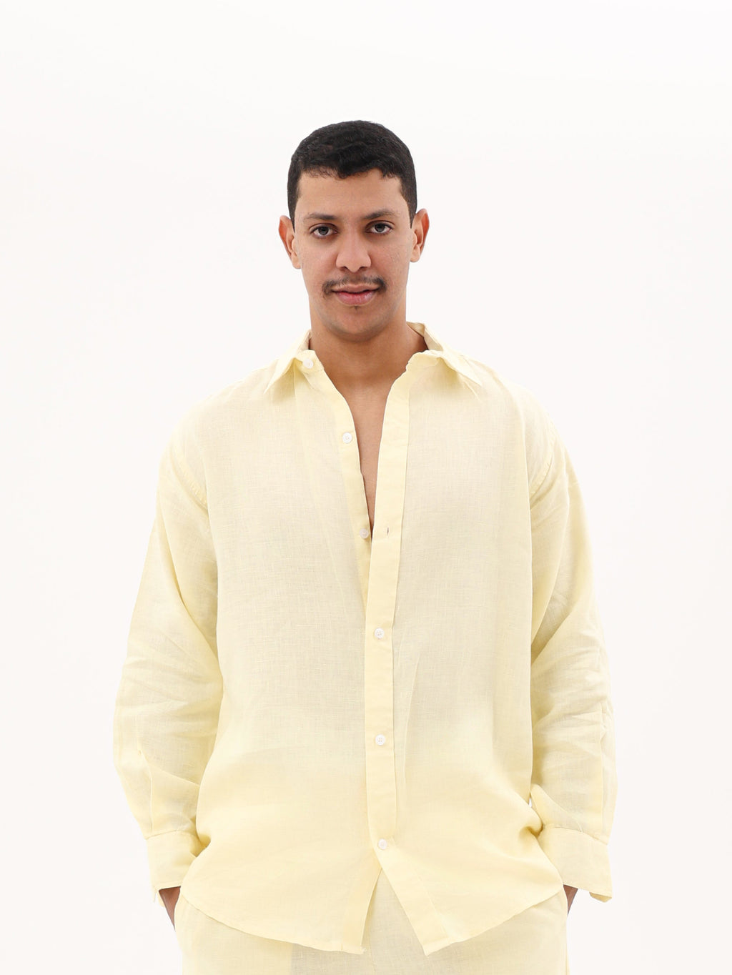 Pure Linen Shirt (Yellow)