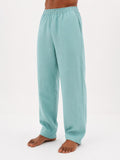 Pure Linen Pants (Mint Blue)